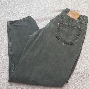 Vintage 90's Black Levis 550 Jeans Mens 36x30 Tapered Red Tab Relaxed Fit 1998